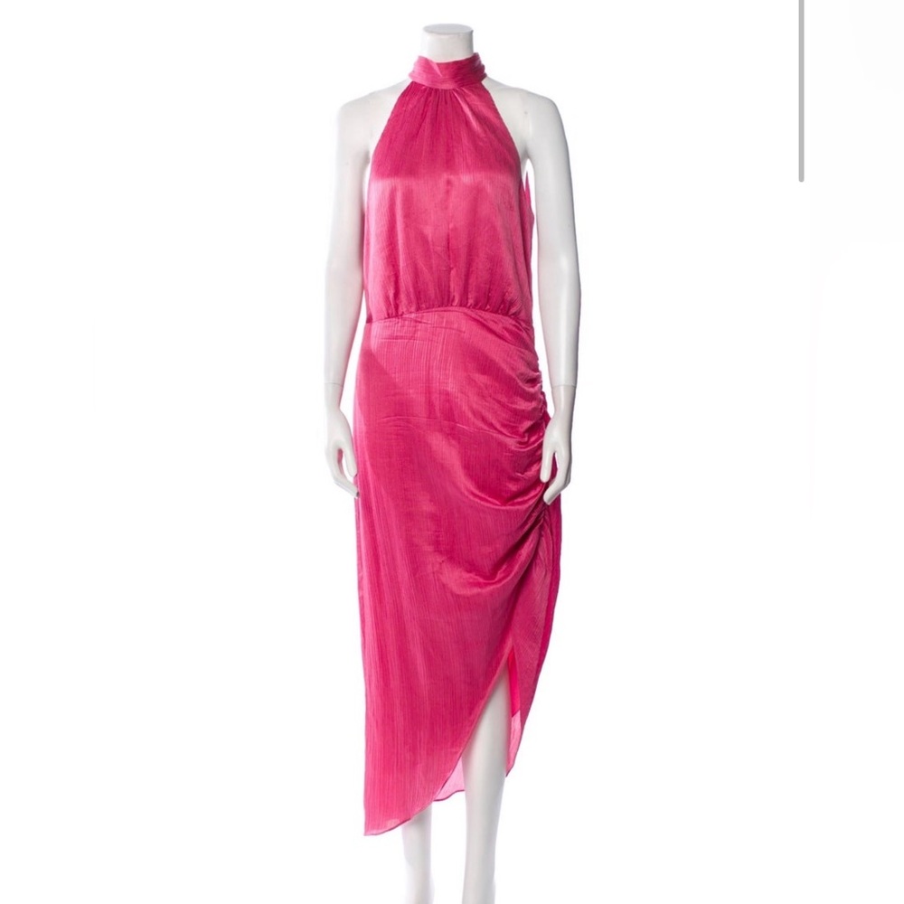 Veronica Beard Elegant Pink Halter Dress